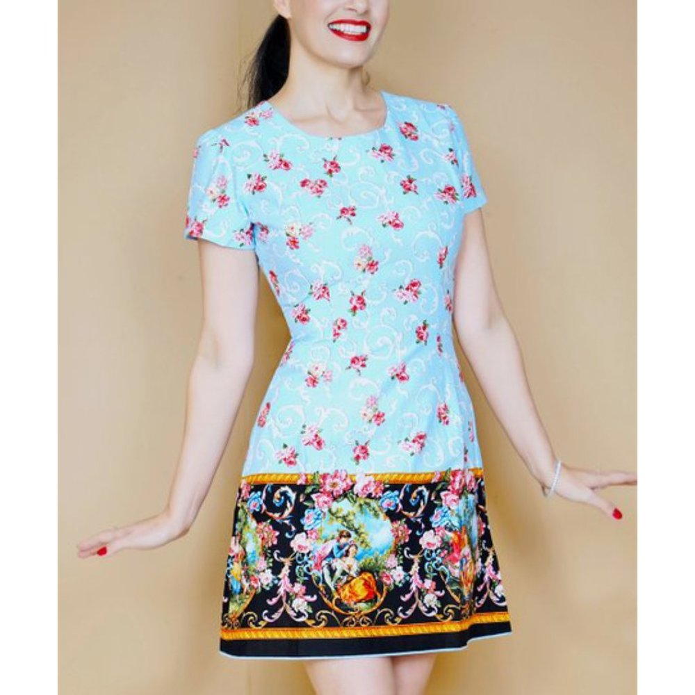 Bernie Dexter Rare Renaissance Mini Dress - Picture 1 of 15